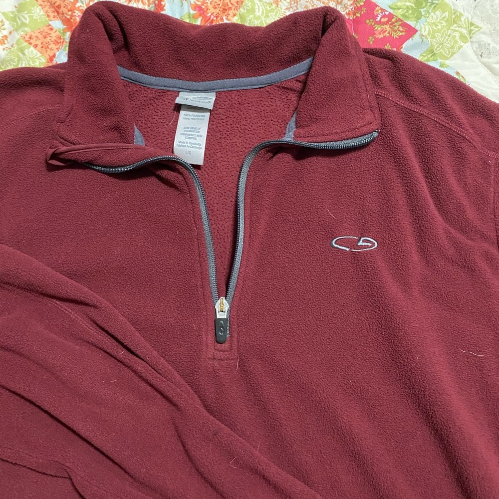 Men quarter zip sweater champion